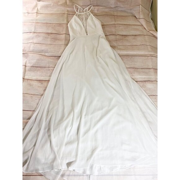 Lulu's Women's Adella Lace Sleeveless Maxi Dress.- Small - Picture 5 of 14